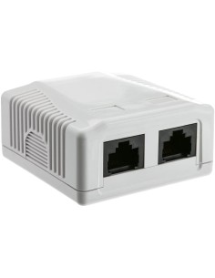 Presa a Muro con 2 Frutti RJ45 Cat.6 UTP Beige 2