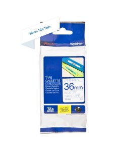 NASTRO LAMINATO 36MM BLU SU BIANCO