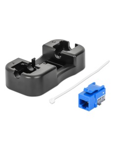 Frutto Keystone Slim Cat.6 per Cavo Rigido con Supporto Punch-Down 25 pz Blu 2