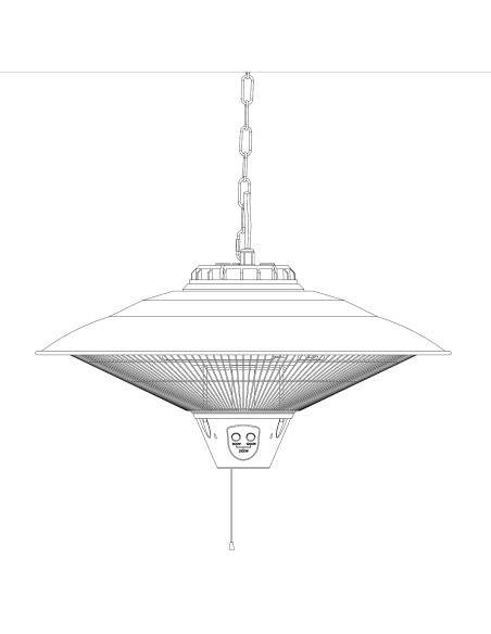 Riscaldatore Radiante da Soffitto per Interno Esterno IP34 2100W