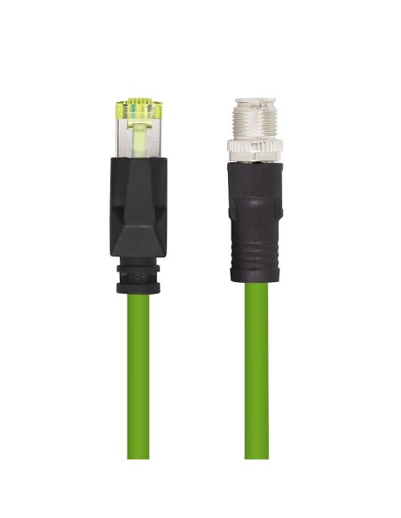 Cavo di Rete Industriale M12 RJ45 Cat. 6A SFTP PUR 1,5m