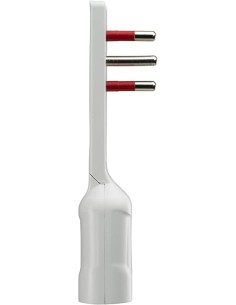 Adattatore Salvaspazio Extra Flat Spina Italiana 10A Angolata Presa Italiana 10A Bianco 2