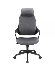 Sedia per Ufficio con Schienale Alto Design Moderno Grigio 2