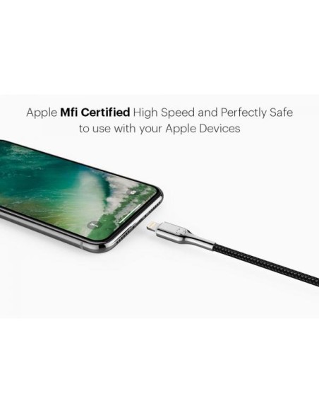 LIGHTNING TO USB-C CABLE 1MT - BK