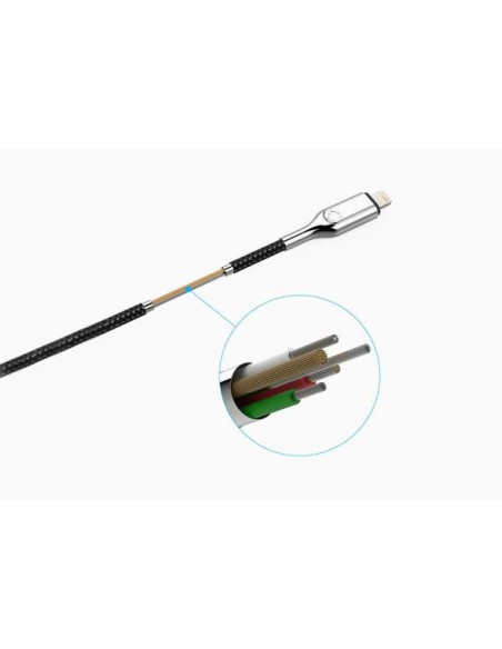 LIGHTNING TO USB-C CABLE 1MT - BK