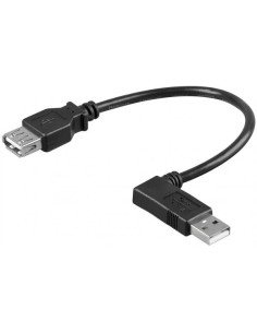 Cavo USB 2.0 A maschio angolato/A femmina 0,15m