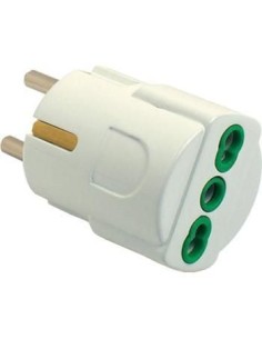 Adattatore Schuko Spina 2P+T- Presa bipasso 2P+T