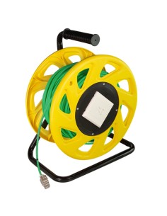 Cavo Patch Cat.7 Plug RJ45 S/FTP PUR con Avvolgicavo 60m Verde