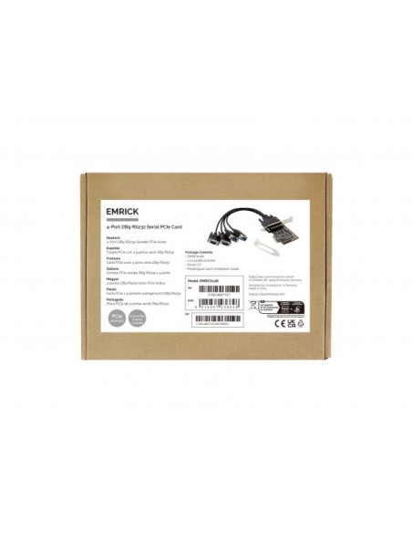 4-PORT DB9 RS232 SERIAL PCIE CARD