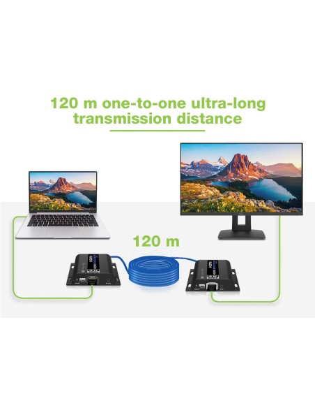 Ricevitore Aggiuntivo per Extender HDMI 4K@60Hz con IR su Cavo Cat.6 fino a 120m