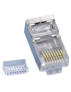 Plug Modulari RJ45 Cat5E con Slitta per Cavo Flessibile STP