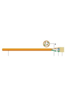 CAVO U/UTP CAT.6 CCA ARANCIO 500M 2