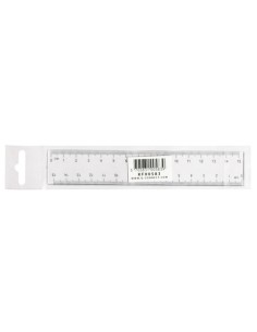 Righello Q-Connect trasparente 15 cm  KF00583