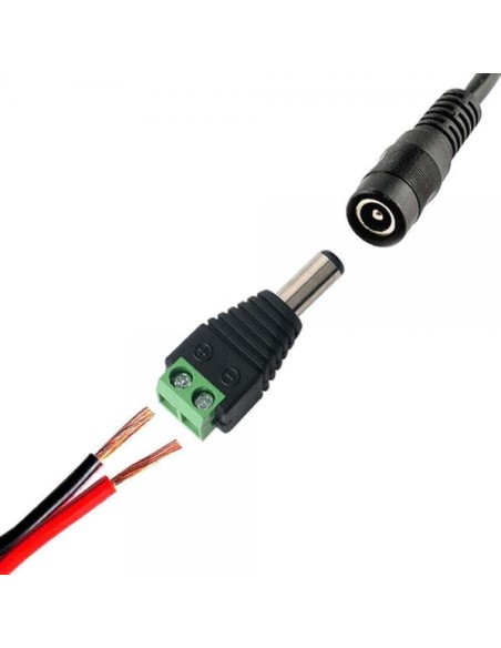 Adattatore Alimentazione Plug DC 5.5x2.1mm Maschio Terminal Block 2 pin