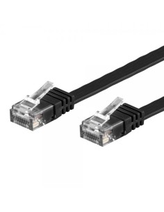 Cavo di Rete Patch Flat in Rame Cat.6A UTP 7,5m Nero