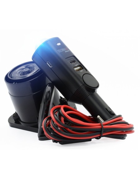 Allarme Auto Universale con Porta USB-C™ e USB-A per Presa Accendisigari Pro TX-168