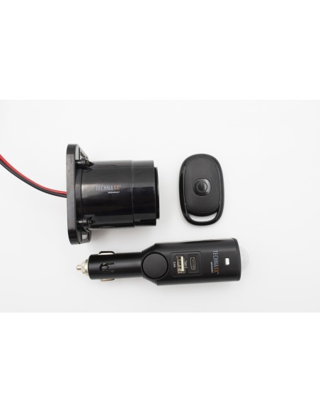 Allarme Auto Universale con Porta USB-C™ e USB-A per Presa Accendisigari Pro TX-168