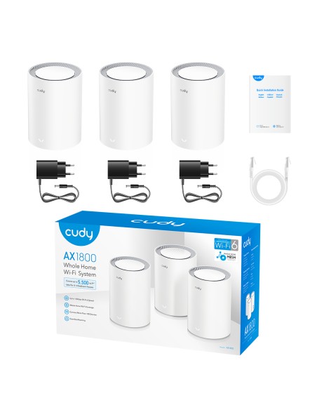 Sistema Wi-Fi 6 Mesh AX1800 Dual Band per Tutta la Casa, M1800 3pz