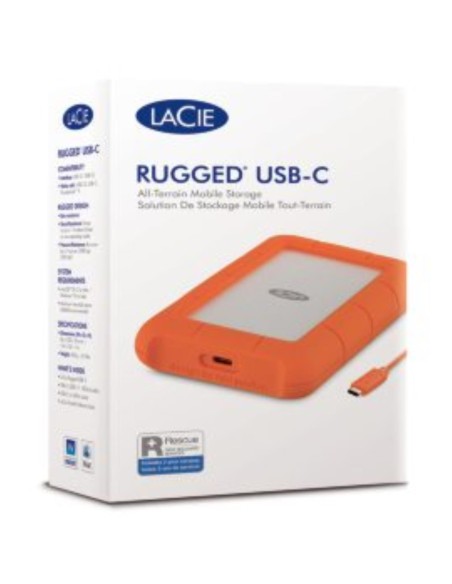 1TB LACIE RUGGED HDD USB-C