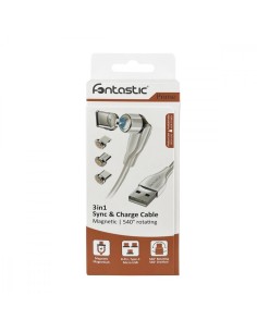 Cavo Magnetico di Ricarica 3 in 1 USB-C™ Micro USB e 8 pin con LED 1.2m 2