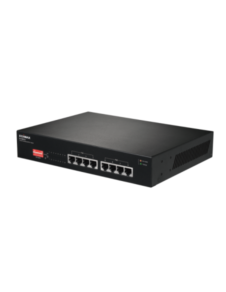 Switch Gigabit PoE+ 8 porte a Lungo Raggio con DIP Switch, GS-1008P V2