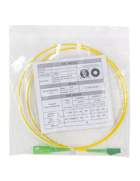 Cavo Fibra Ottica Monomodale OS2 SC/APC LC/APC 9/125 2 m