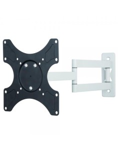 Supporto a Muro per TV LED LCD 19-37'' Inclinabile 3 Snodi Bicolor Bianco Nero 2
