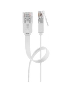 Cavo di Rete Patch Piatto in Rame Cat.6 UTP 20m Bianco