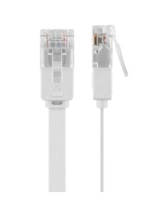 Cavo di Rete Patch Piatto in Rame Cat.6 UTP 20m Bianco 2
