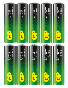 Confezione 10 Batterie GP Ultra Plus Alcaline Stilo AA 15AUP/LR6 2