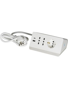 MULTIP SCRIVANIA USB+INT BIANCO 2
