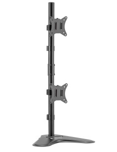 Supporto da Scrivania 2 Monitor 17-32'' con Base e Supporto per Smartphone