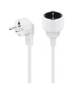 Cavo Alimentazione Schuko Maschio Angolato / Femmina 3 metri Bianco