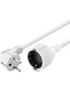 Cavo Alimentazione Schuko Maschio Angolato / Femmina 3 metri Bianco 2