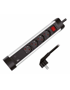Presa Multipla a 4 vie con Presa USB-C™ PD e USB-A QC per la Ricarica Veloce