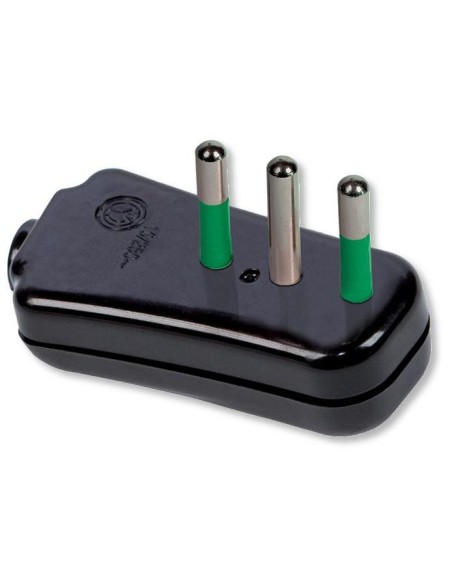 Spina ribassata 2P+T 10A Nero