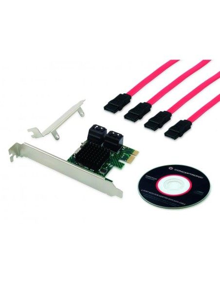 4-PORT SATA PCIE ADAPTER+SATA CABLE