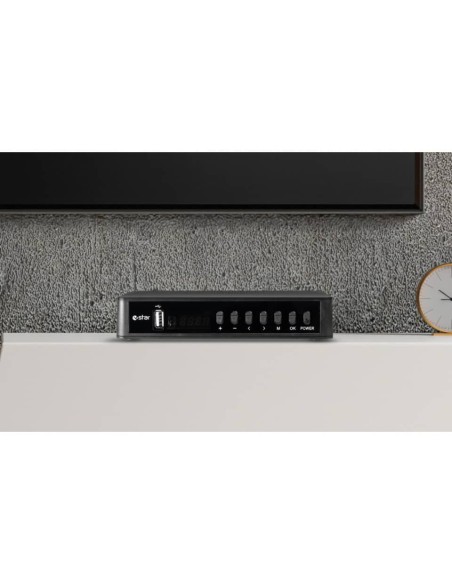 Ricevitore digitale terrestre eSTAR  T2 618 UHD - DVBT-2 RJ45  nero - T2 618 UHD