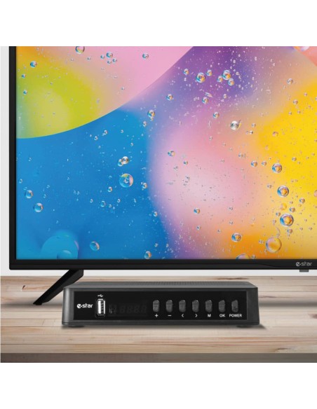 Ricevitore digitale terrestre eSTAR  T2 618 UHD - DVBT-2 RJ45  nero - T2 618 UHD