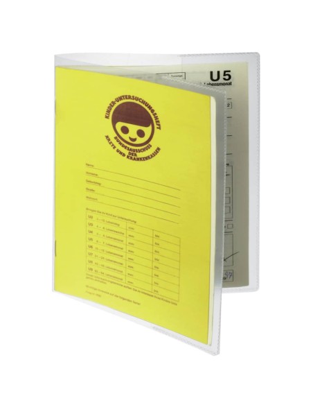 Libretto porta documenti - porta green pass DURABLE 210x148 mm formato A6 - trasparente - Conf. 10 pz. - 2140-19