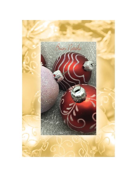 Biglietti augurali Natalizi con oggetti Natale - 12x18 cm - conf. 6 soggetti assortiti Biembi - BBF202D80
