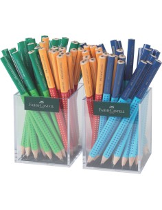 Barattoli da banco Faber-Castell Jumbo greep two tone in grafite - conf. 72 pz colori fusto assortiti - 111912 2