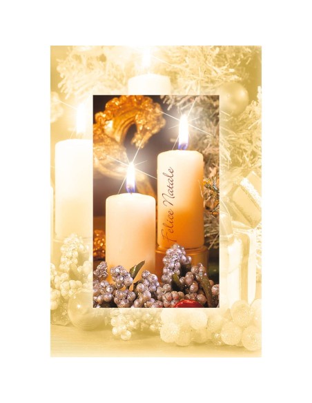 Biglietti augurali Natalizi con oggetti Natale - 12x18 cm - conf. 6 soggetti assortiti Biembi - BBF202D80