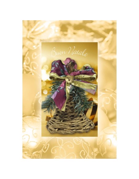 Biglietti augurali Natalizi con oggetti Natale - 12x18 cm - conf. 6 soggetti assortiti Biembi - BBF202D80