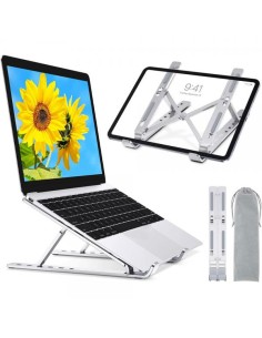 Supporto Pieghevole in Alluminio per Notebook Tablet e Smartphone da 10'' a 16''