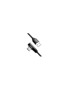 Cavo USB Micro-B Maschio Angolato/USB-A Maschio Dritto 0,3 metri Nero 2