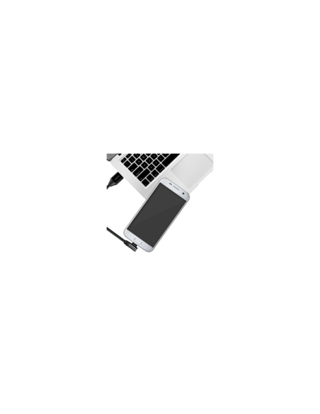Cavo USB Micro-B Maschio Angolato/USB-A Maschio Dritto 0,3 metri Nero