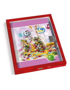 Diario dei segreti con lucchetto Lebez fantasia assortita Love e Candy 80754