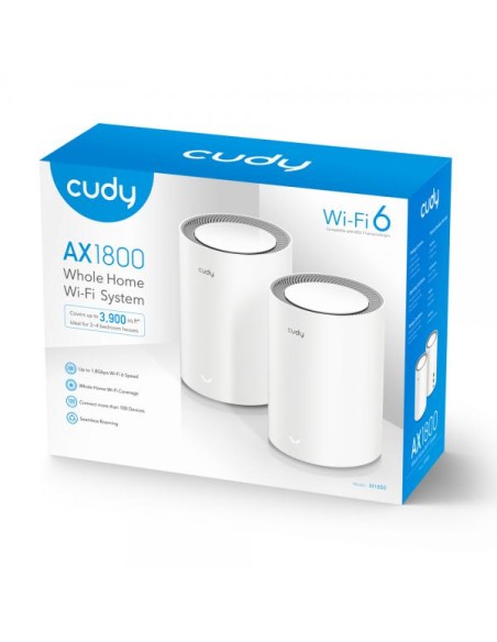 Sistema Wi-Fi 6 Mesh AX1800 Dual Band per Tutta la Casa, M1800 2pz