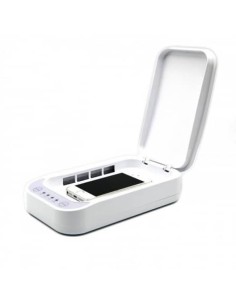 Sterilizzatore UV portatile GekoClean per smartphone e mascherine, bianco, con caricabatterie e diffusore LKM-GERM01WH